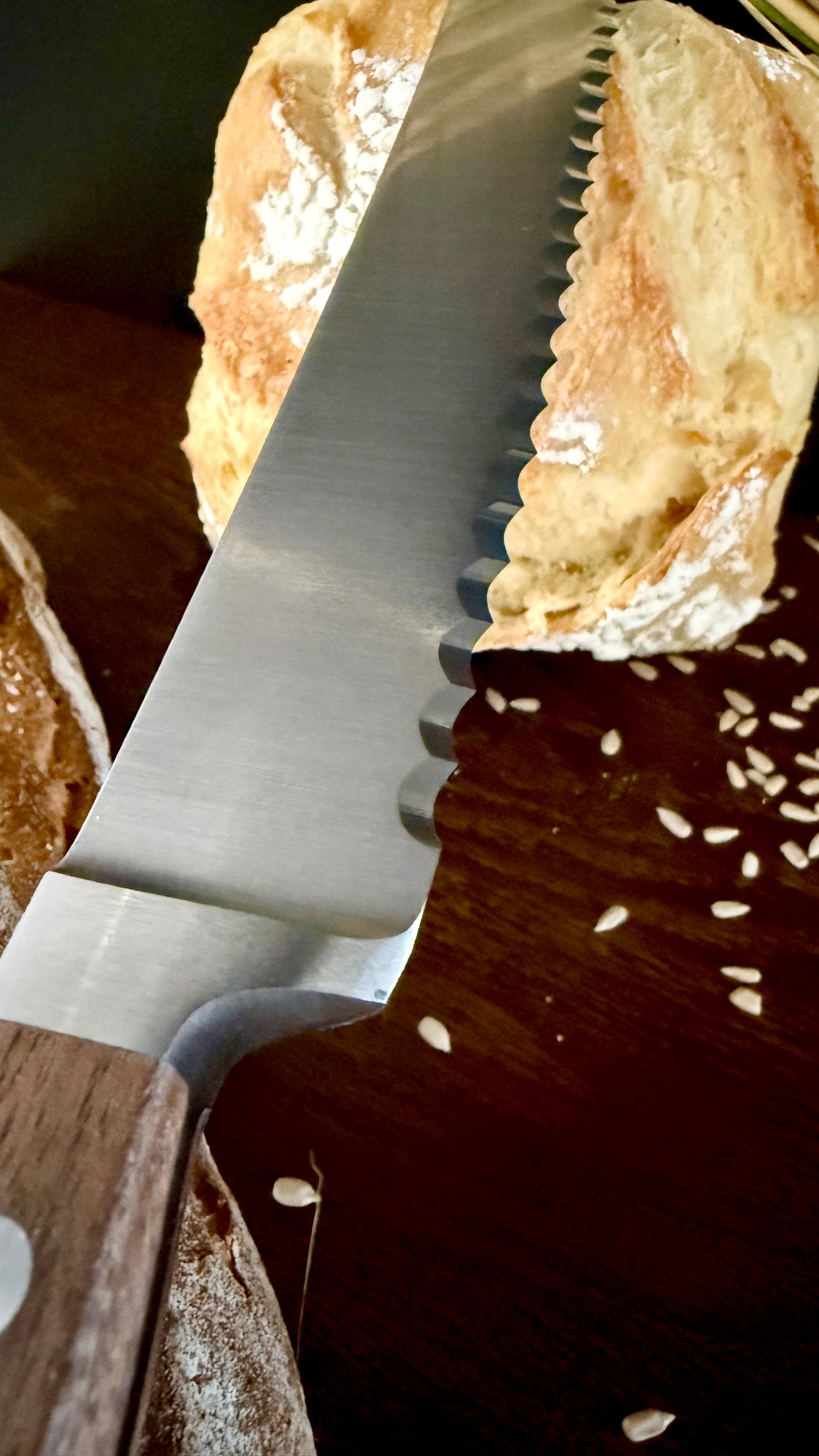 Güde bread knife Alpha walnut (blade length: approx. 21 cm) 
