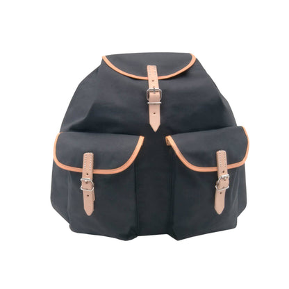 Jagdrucksack aus Stoff mit Echtlederriemen