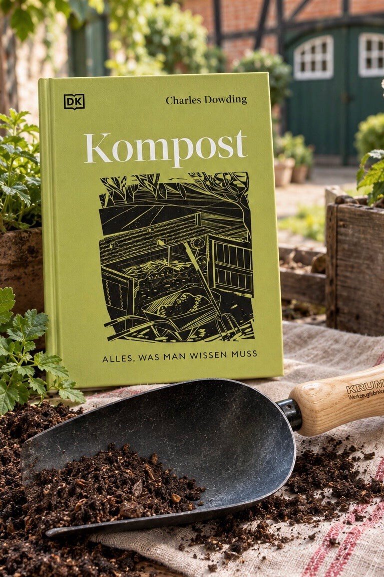 Geschenkset „Kompost & Gartenglück“ - Krumpholz Kompostschaufel & Kompost-Buch