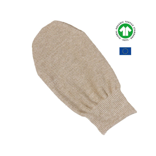Peeling-Handschuh Hammam aus Bio-Leinen und Baumwolle - Anaé