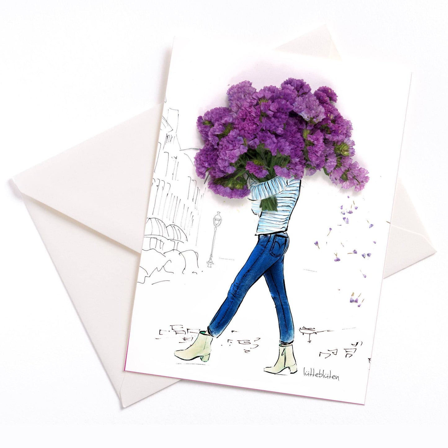 Blumen für Dich - Karte mit Umschlag
