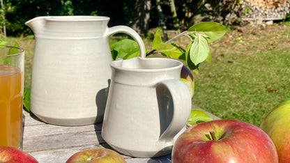 Jug set of 2 wide (small &amp; large) hand-made