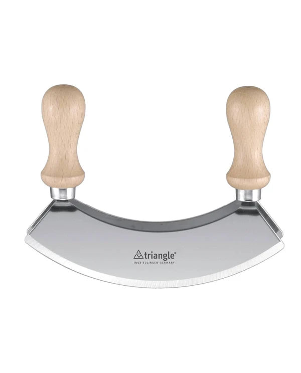 Geschenkset triangle Wiegemesser 14 cm & Buchenholzbrett