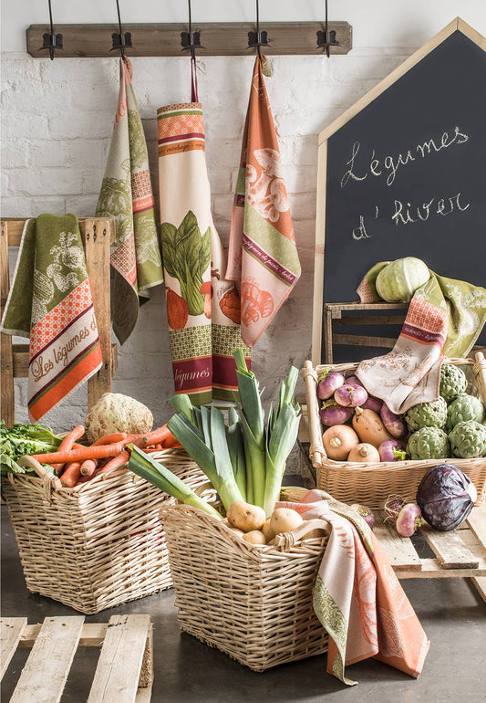 Geschirrtuch aus Baumwolle ca. 50x75 cm - Jacquard - Pilze Design