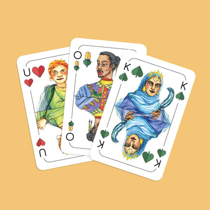 Playing Heads - Schafkopf Playing Cards - German Deck
