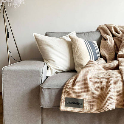 Kuscheldecke „Vollkommen“ Creme · Sandweiß - 145 x 210 cm