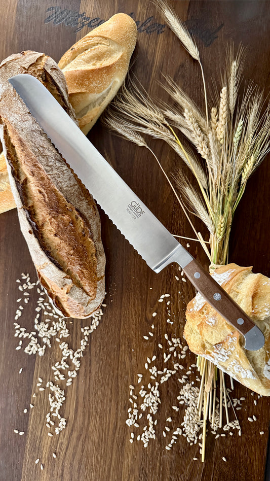 Güde bread knife Alpha walnut (blade length 32 cm)