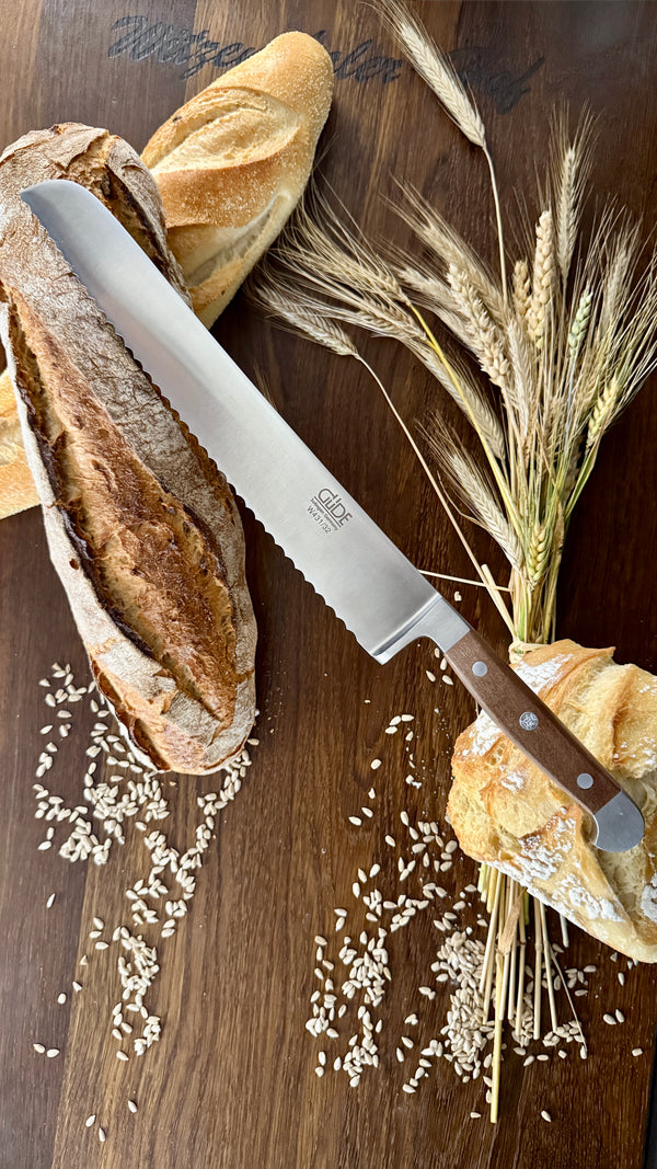 Güde bread knife Alpha walnut (blade length 32 cm)