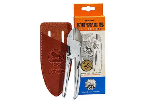 Original Löwe 5.100 Klein Jubiläumsmodell Amboss-Schere mit Holster