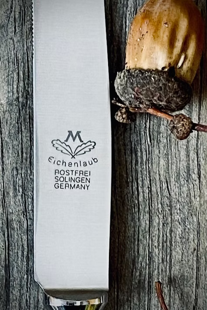 Oak leaves - dinner knife with stag horn handle