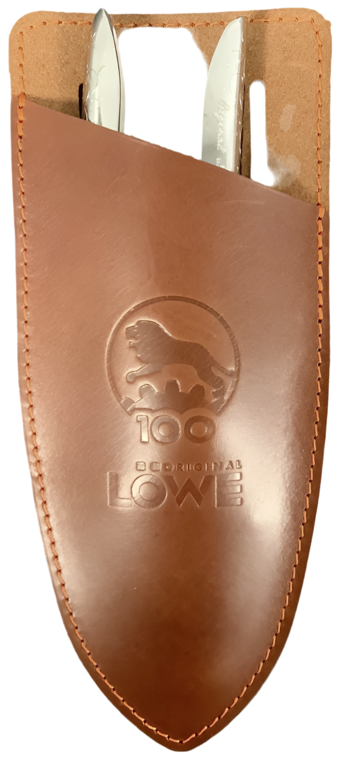 Original Löwe 1.100 Amboss-Schere mit Lederholster Jubiläumsedition