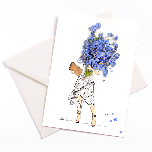 Vergiss meine nicht Blume - Karte mit Umschlag