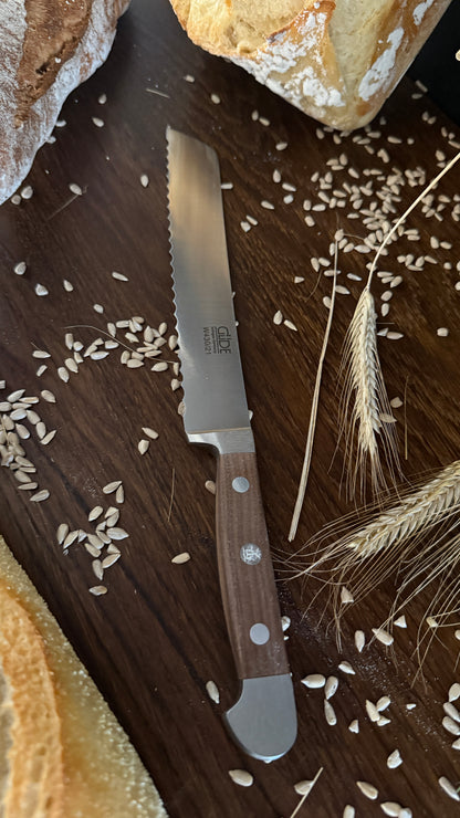 Güde bread knife Alpha walnut (blade length: approx. 21 cm) 