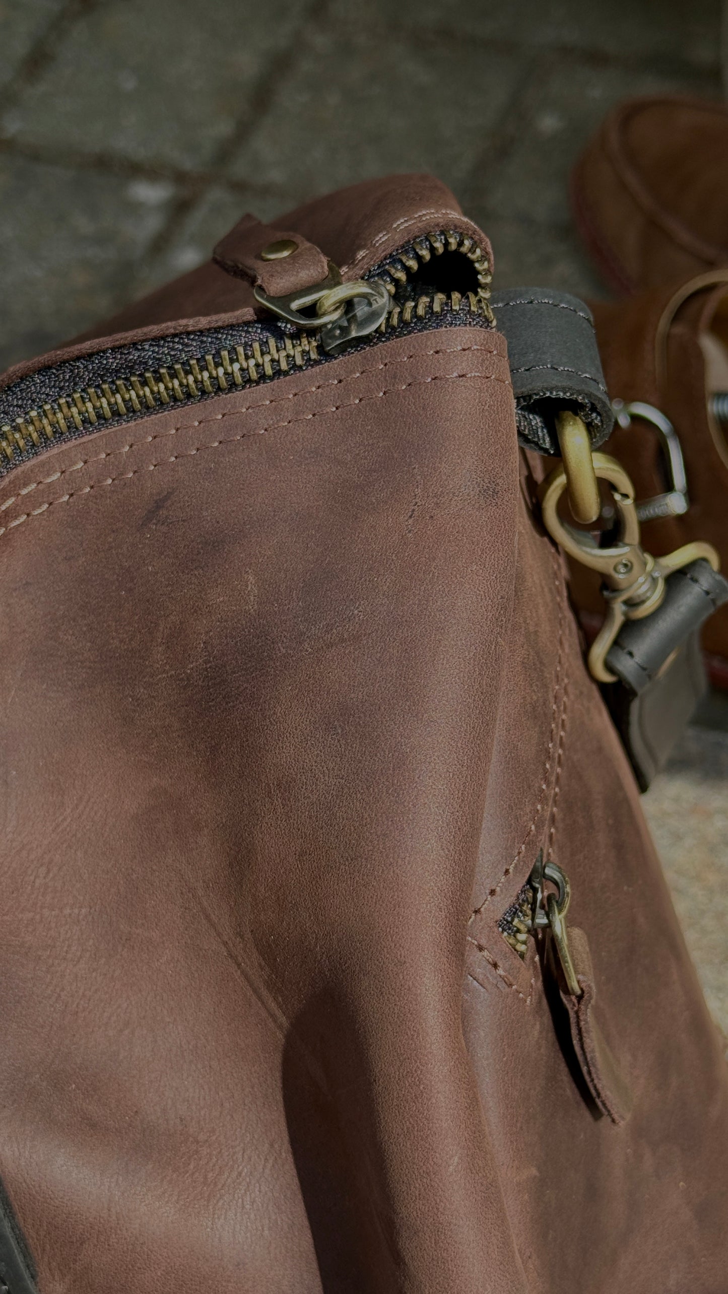 Leder-Wochenendtasche