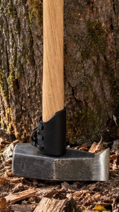 Krumpholz - Holzspalthammer Nr. 4005 mit 90 cm Hickorystiel & Lederschutz
