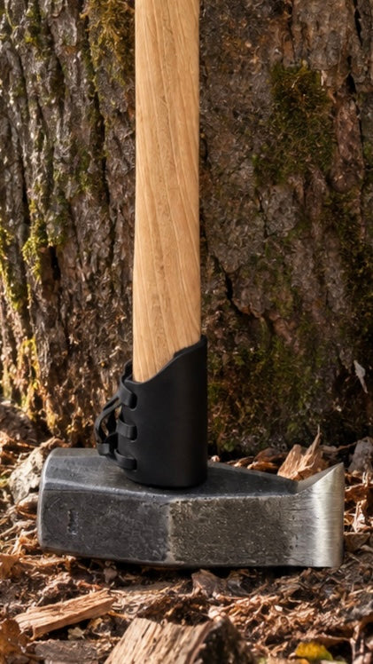 Krumpholz - Holzspalthammer Nr. 4005 mit 90 cm Hickorystiel & Lederschutz