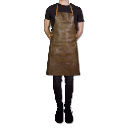 Schürze im BBQ-Stil - Vintage-Leder