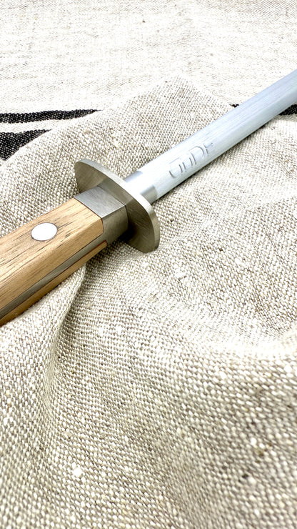 Güde Wetzstahl Alpha Walnuss (Klingenlänge 26 cm)