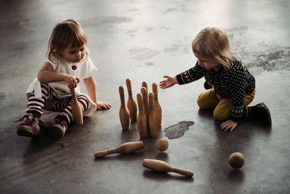 Bowlingset aus 100% FSC-zertifiziertes Holz