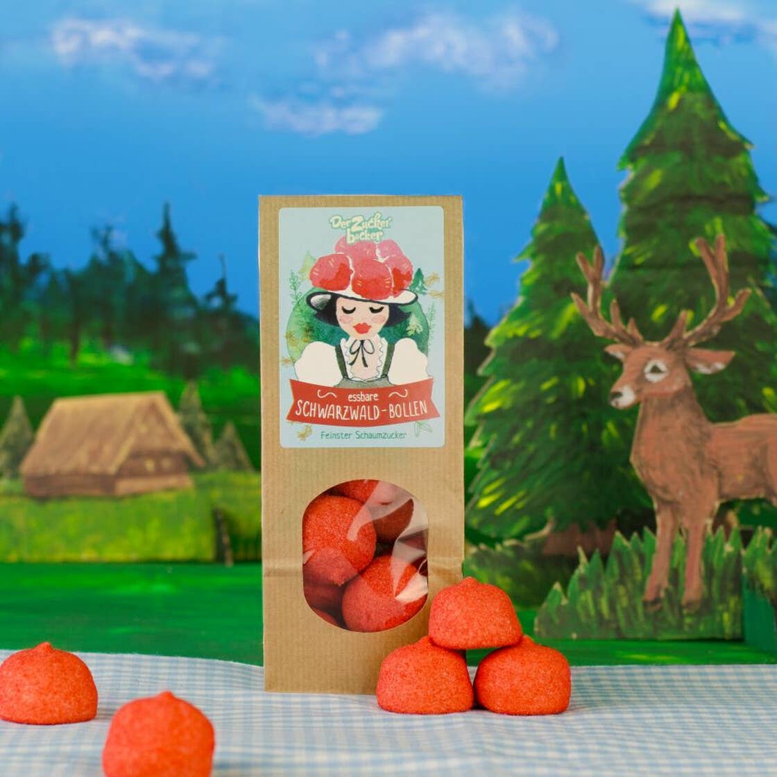 Wundertüte Schwarzwald-Bollen Rote Marshmallows Erdbeere