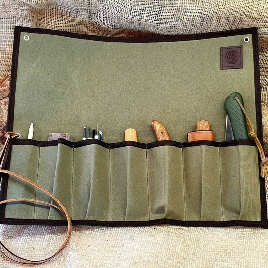 Canvas tool roll for carving