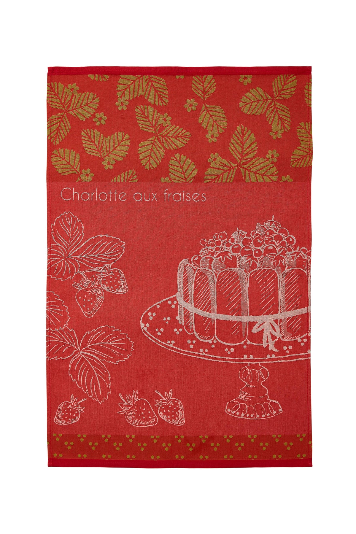 Jacquard-Geschirrtuch „Charlotte aux Fraises”
