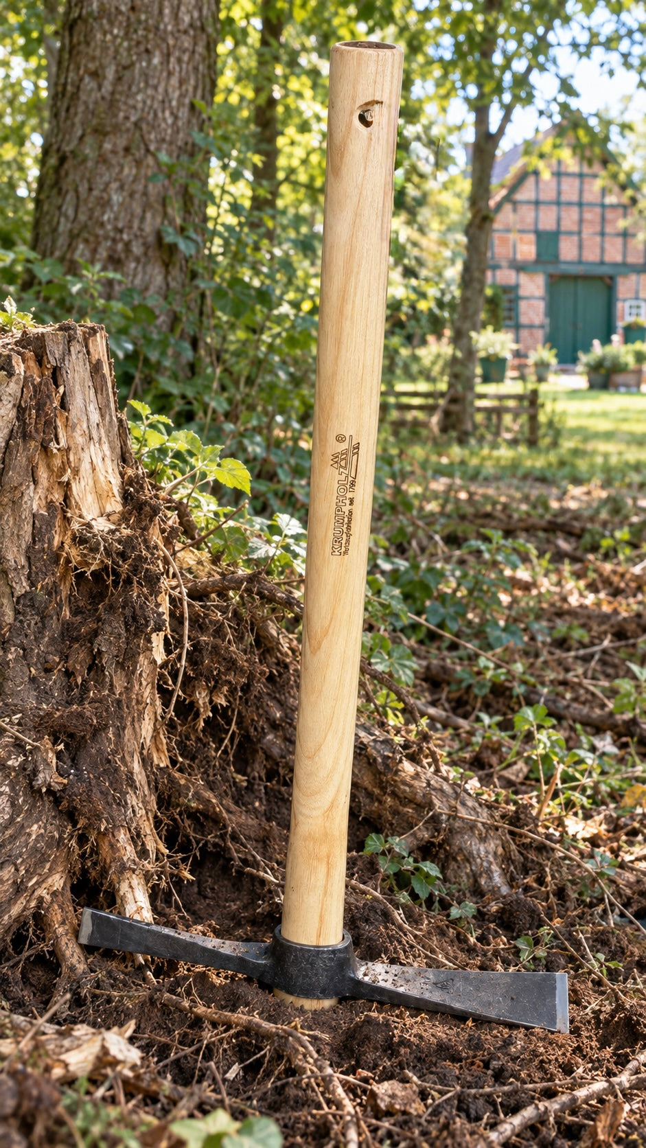 Krumpholz Wurzelhacke Nr. 1821 – 2,5 kg mit 90 cm Eschenstiel