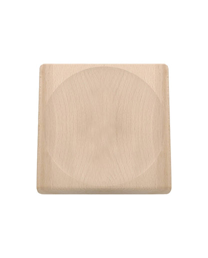 triangle Schneidbrett für Wiegemesser aus massiver Buche 20 × 20 cm