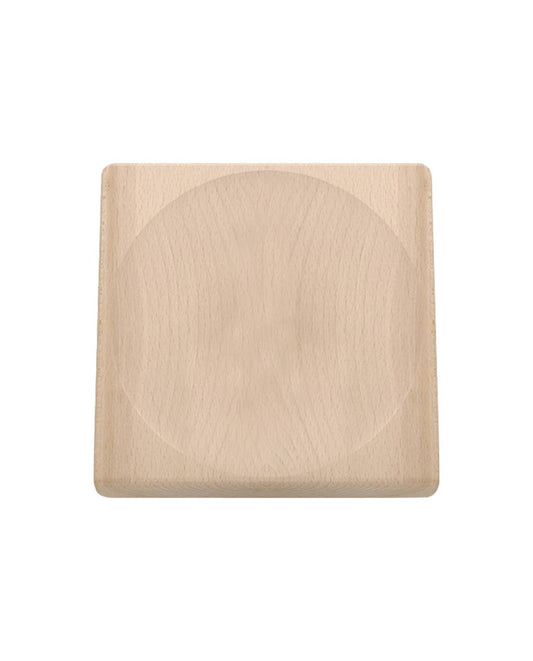 triangle Schneidbrett für Wiegemesser aus massiver Buche 20 × 20 cm