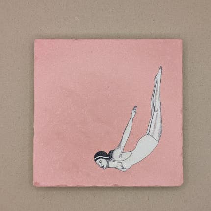Fliese - Schwimmerin