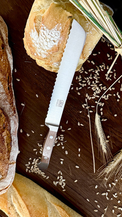Güde bread knife Alpha walnut (blade length: approx. 21 cm) 