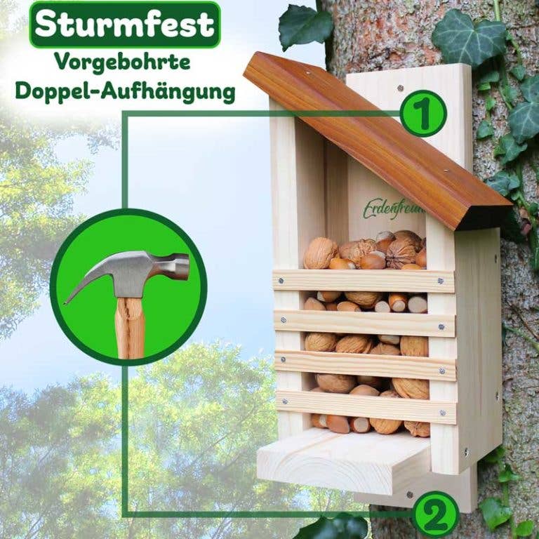 ERDENFREUND® Eichhörnchen Futterhaus