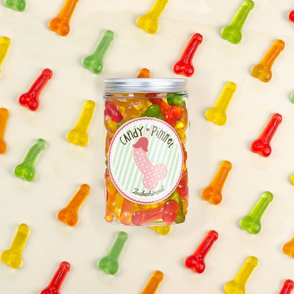 Candy Pimmel Naschdose M Fruchtgummi Penis Geschenkdose JGA