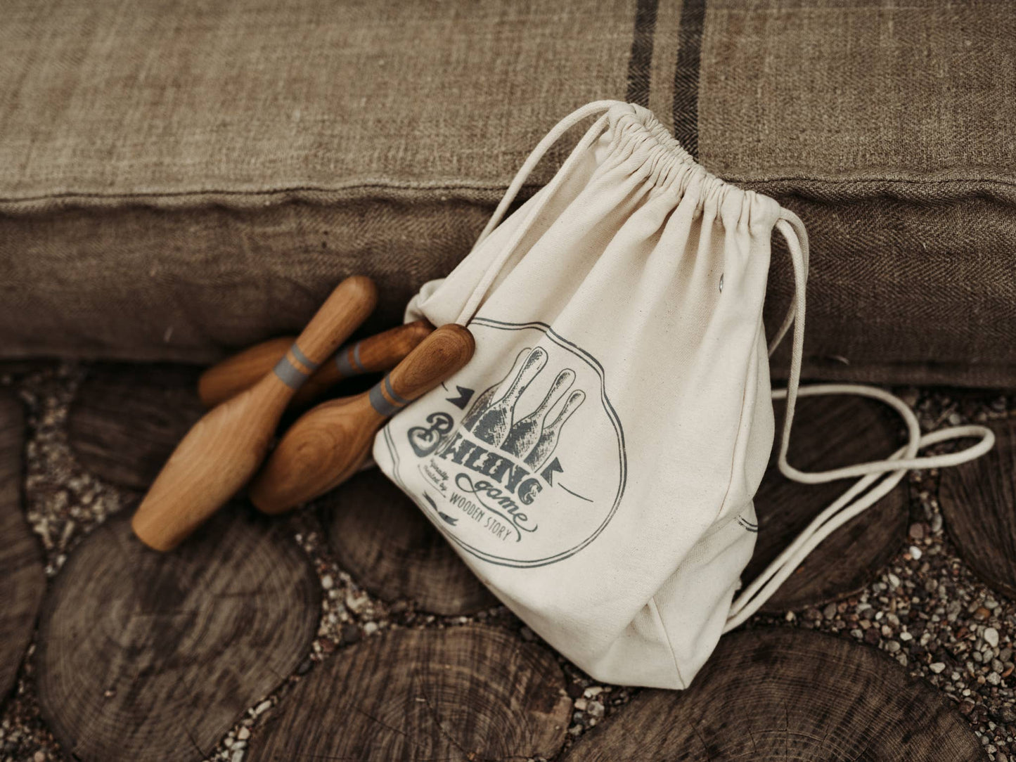 Bowlingset aus 100% FSC-zertifiziertes Holz