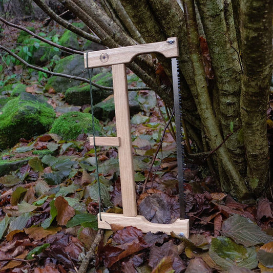 Folding beechwood hacksaw
