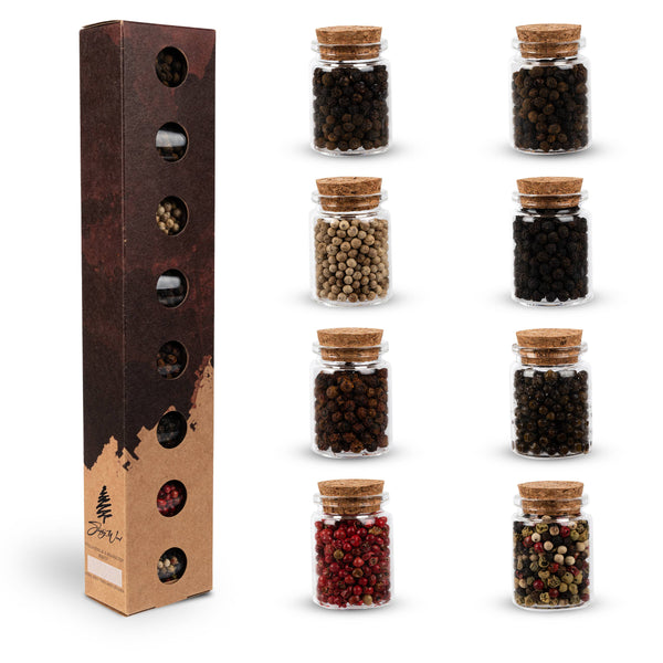SIMPLY WOOD 8 Handverlesenes Pfeffersorten Set