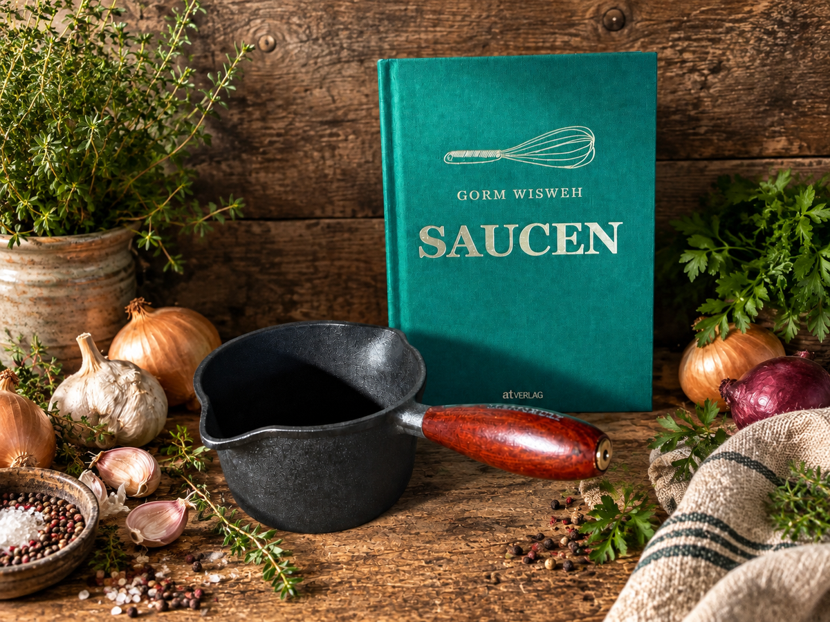 Geschenkset „Soßenliebe“ – Skeppshult Soßentopf & Kochbuch