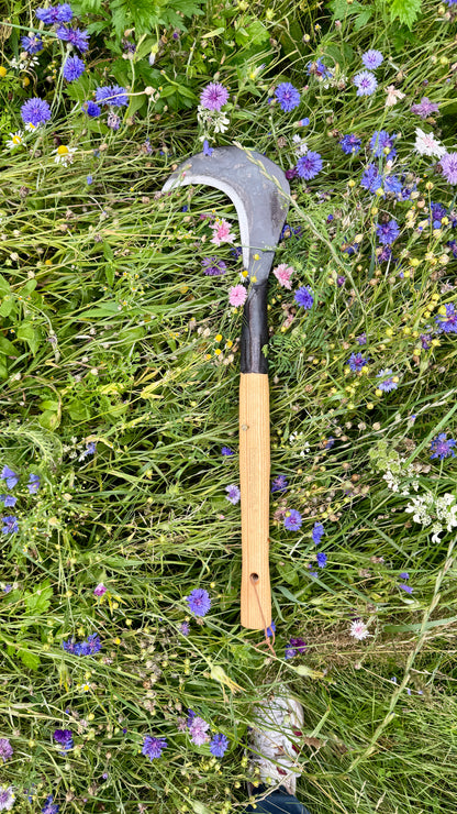 Krumpholz - Gartensichel / Sichel mit Eschen-Knopf-Stiel ca. 60 cm Gesamtlänge