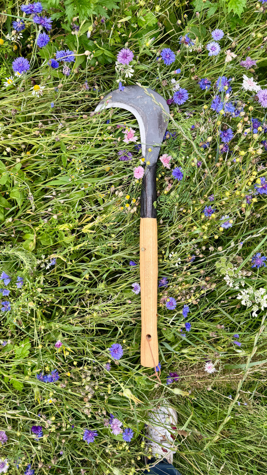Krumpholz - Gartensichel / Sichel mit Eschen-Knopf-Stiel ca. 60 cm Gesamtlänge