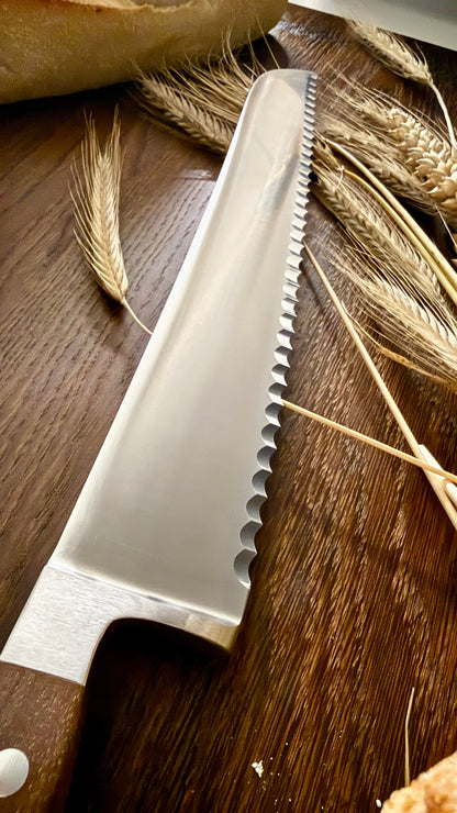 Güde bread knife Alpha walnut (blade length 32 cm)