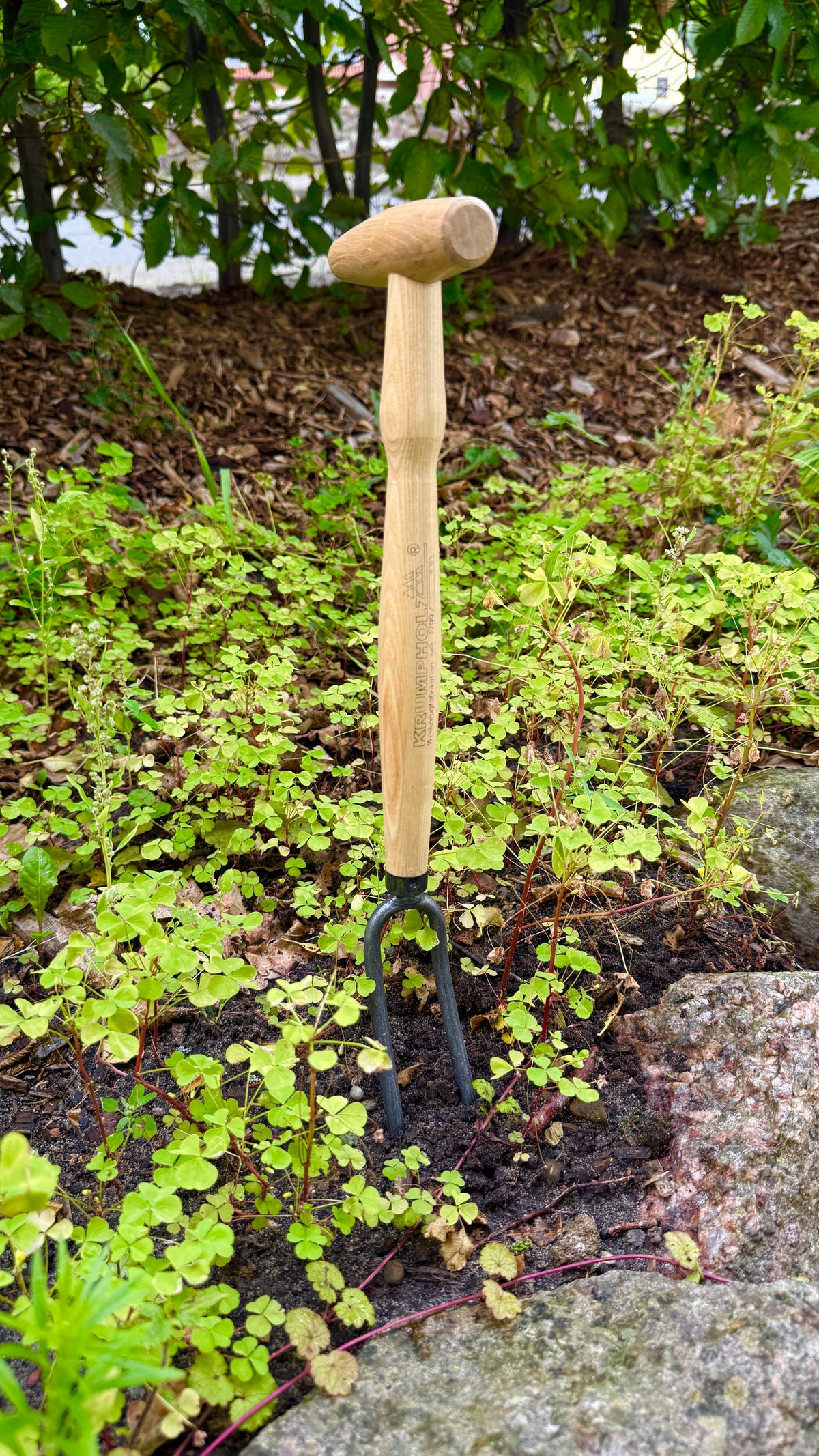 Krumpholz – Rosengabel mit T-Stiel in Esche – Nr. 1444