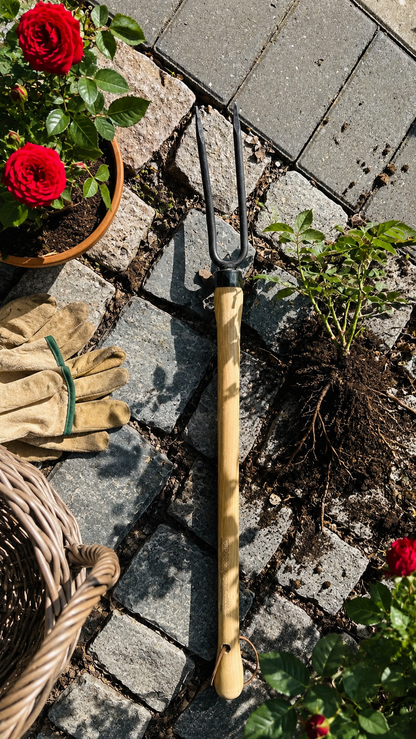 Geschmiedete Rosengabel Nr. 1469 aus der Krumpholz- Gartenwerkzeugserie