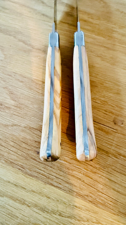 Laguiole Steakmesser 2er - Set aus Eichenholz