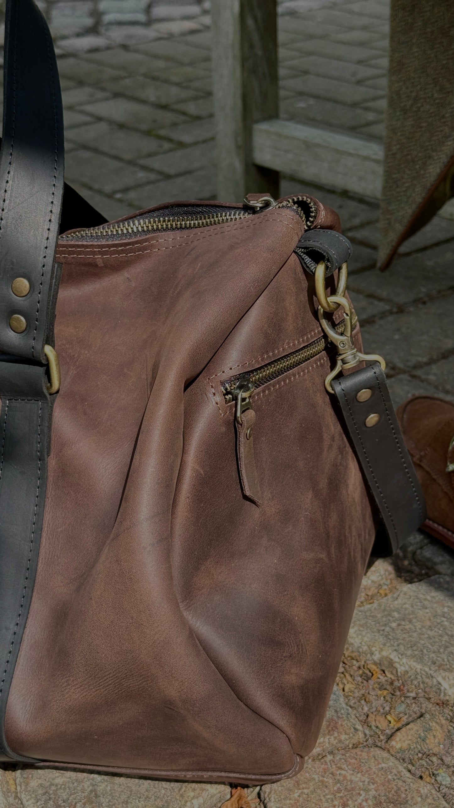 Leder-Wochenendtasche
