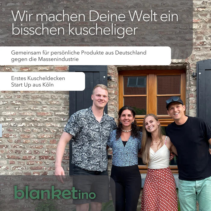 Blanketino Kuscheldecke "Vollkommen" Grau · Gletschergrau XL · 210x145