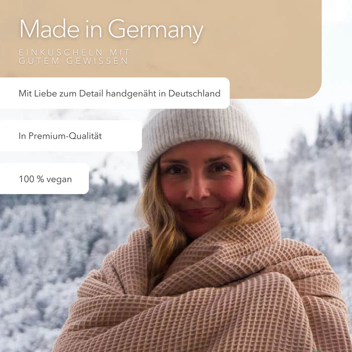 Blanketino Kuscheldecke "Vollkommen" Latte Macchiato · Sandweiß XL · 210x145