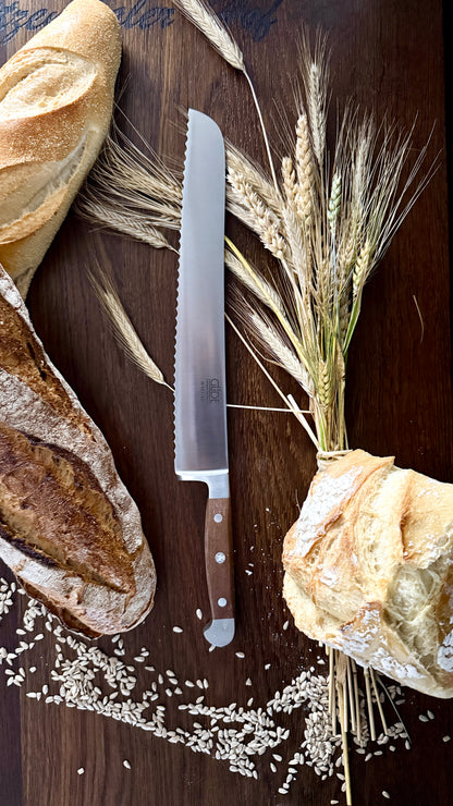 Güde bread knife Alpha walnut (blade length 32 cm)