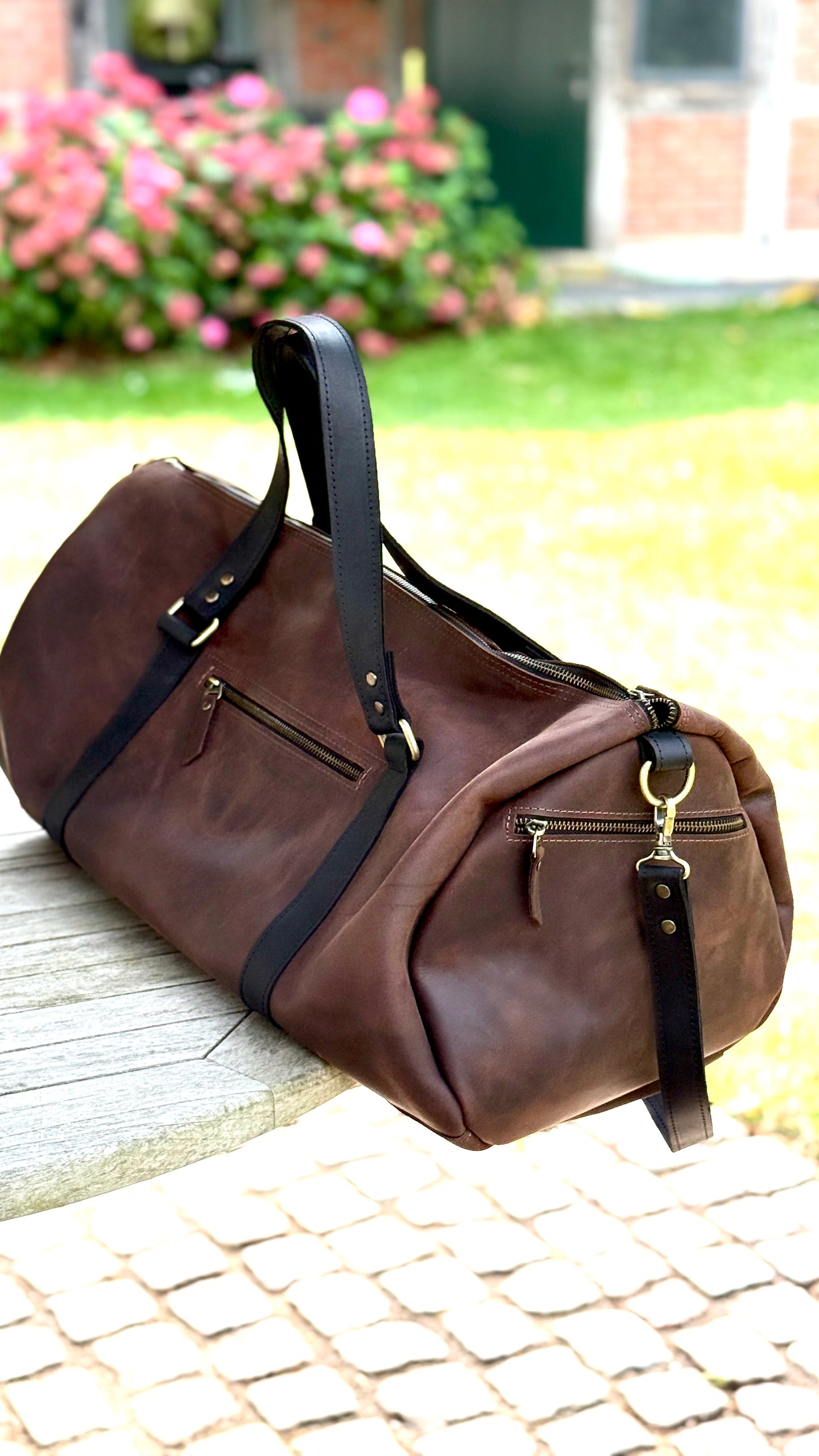 Leder-Wochenendtasche