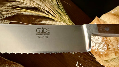 Güde bread knife Alpha walnut (blade length 32 cm)