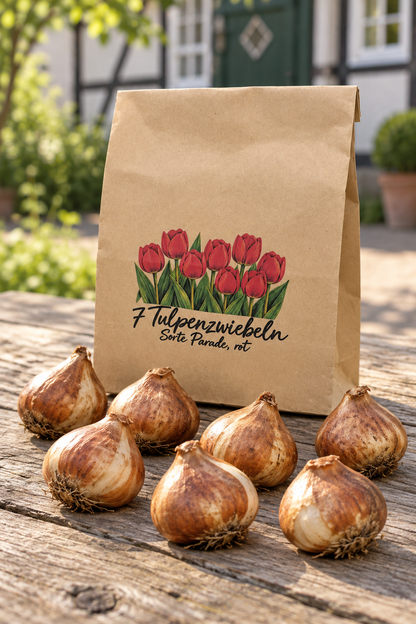 7 tulip bulbs in a bag